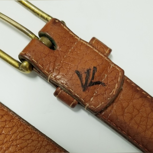 Ralph Lauren 1" Pebbled Leather  Belt with Brass Buckle & Signature Pony 36 - Picture 14 of 14